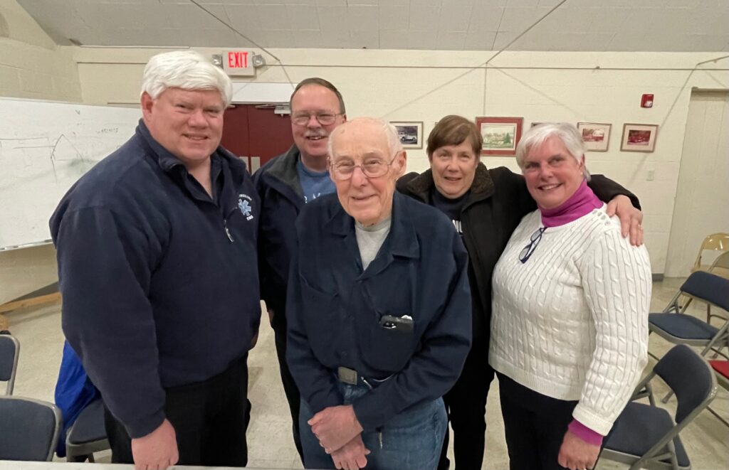 Don McDougall (c) surrounded by KAA board members.